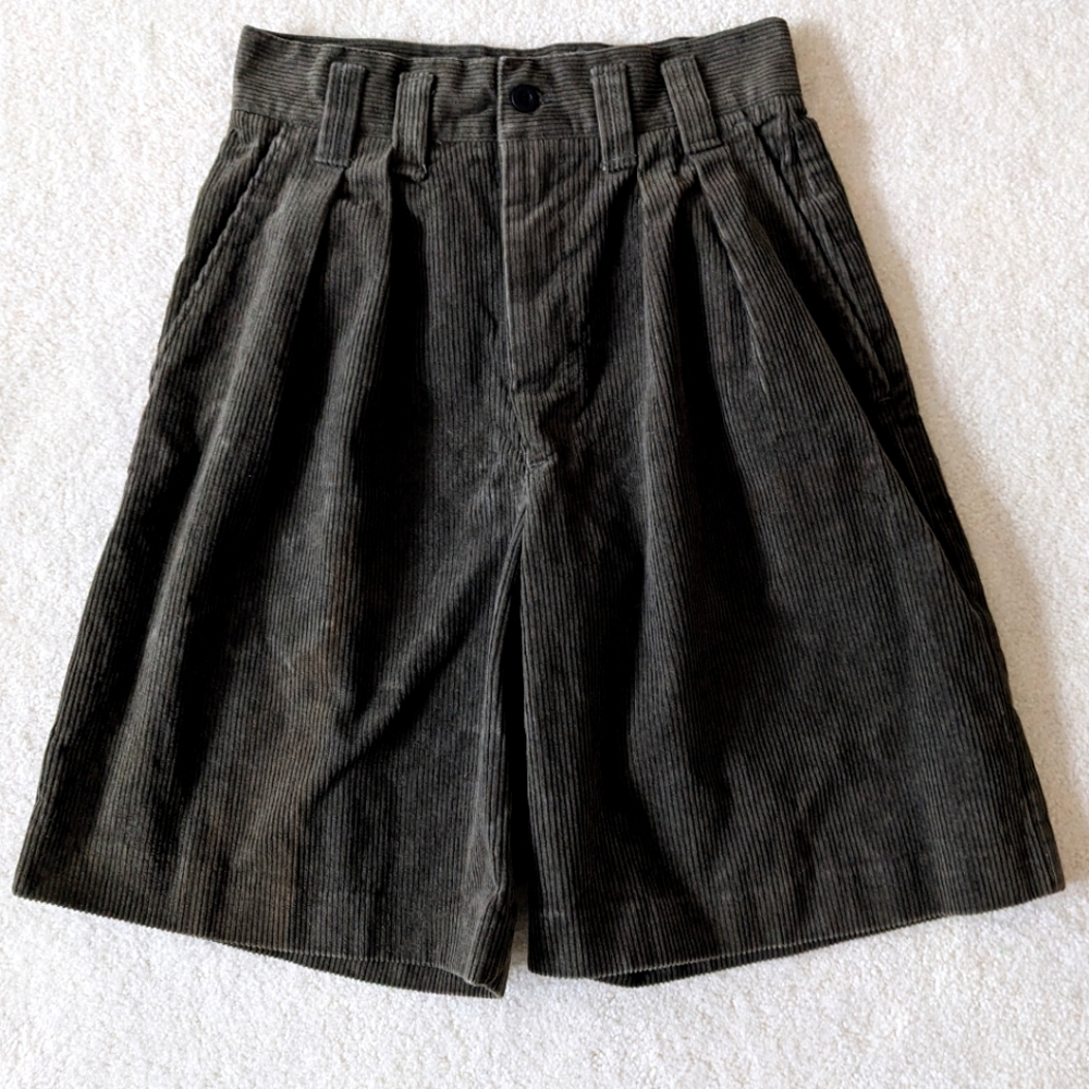 Vintage Palmetto Corduroy shorts pleats 24 waist pockets high rise acade…